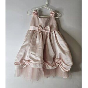 La Princess Girls PALE Pink TAFFETA MULTI RUFFLE DRESS 4T
